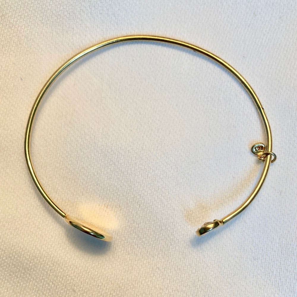 Bangle "K" Cuff Gold Tone Bracelet
